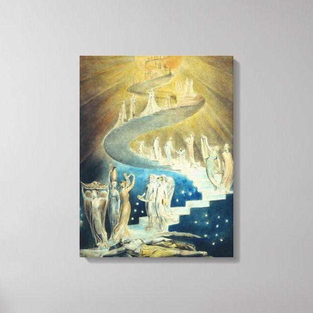 William Blake Jacob's Ladder Canvas Print (Front)