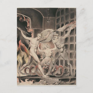 William Blake: Milton`s Paradise Lost Postcard