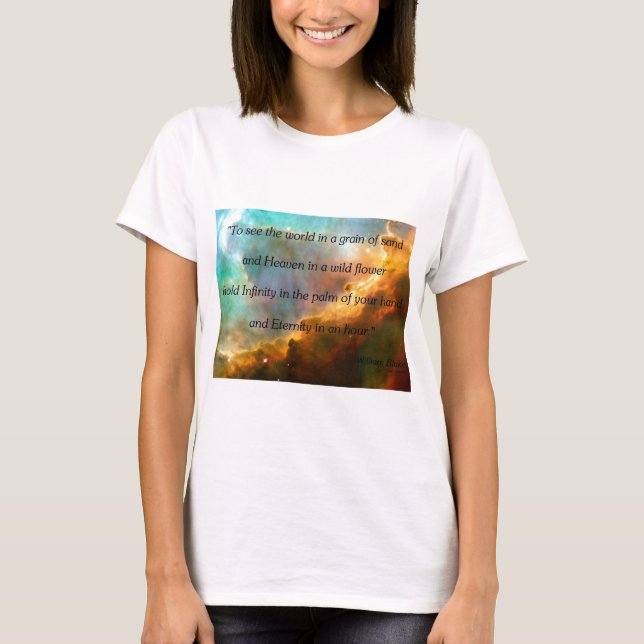 William Blake quote with nebula T-Shirt (Front)