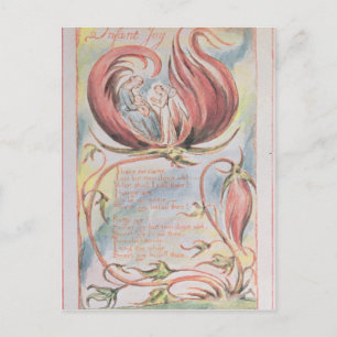 William Blake Songs of Innocence; Infant Joy, 17 Postcard