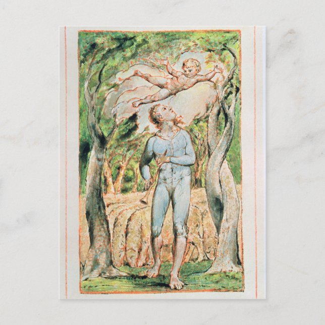 William Blake | Songs of Innocence; "the Piper" ,  Postcard (Front)