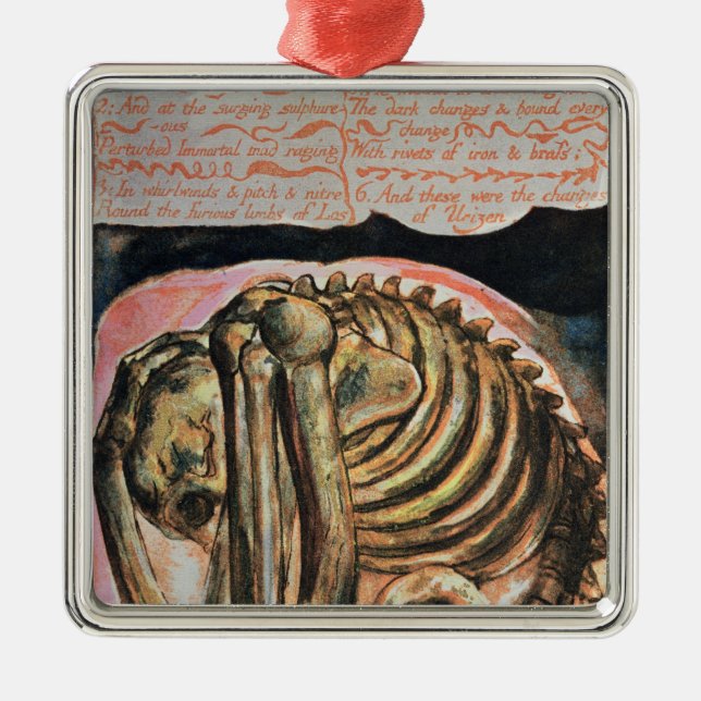 William Blake | The creation of Urizen in material Metal Tree Decoration (Front)