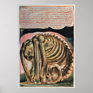 William Blake   The creation of Urizen in material Poster
