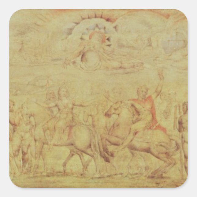 William Blake | The Faerie Queene Square Sticker (Front)
