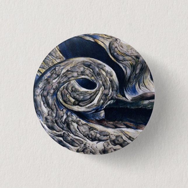 William Blake The Lovers Whirlwind Button (Front)