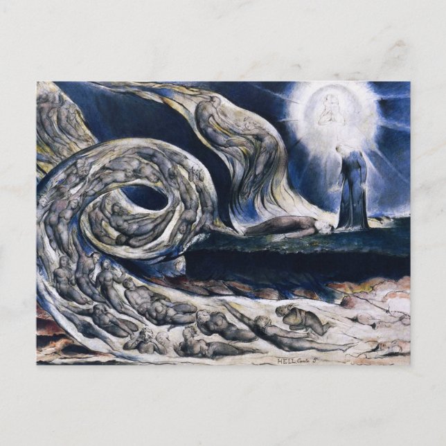 William Blake The Lovers Whirlwind Postcard (Front)
