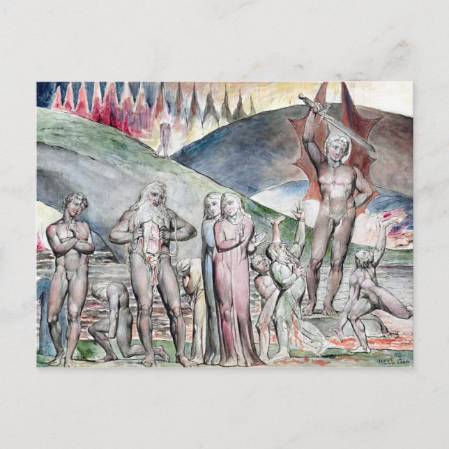 William Blake The Schismatics and Sowers Postcard (Front)