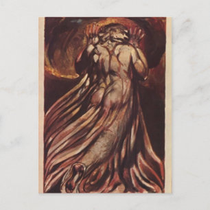 William Blake-white haired man in long, pale robe Postcard