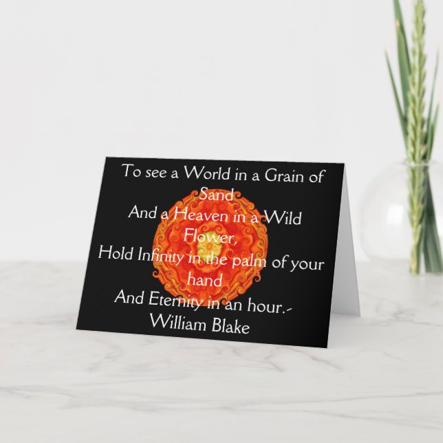 William Blake "World in a Grain of Sand" quote Card (Front)