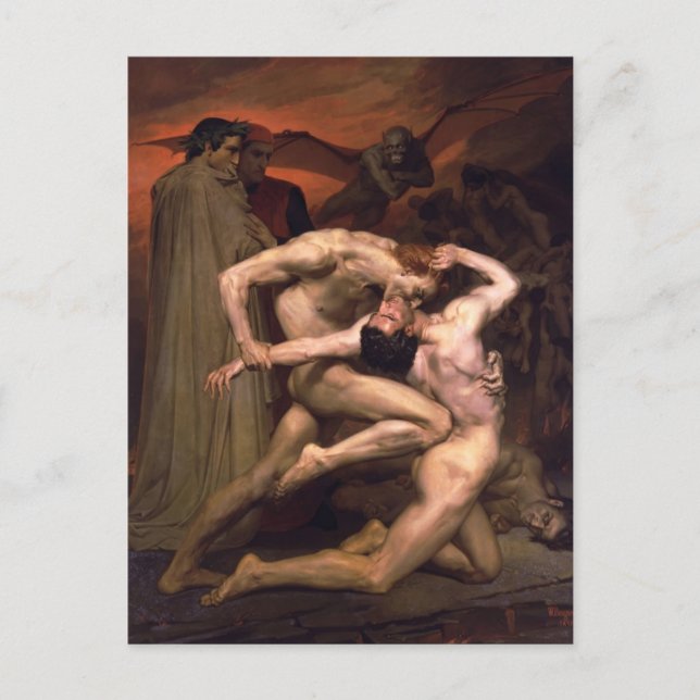 William Bouguereau- Dante and Virgil in Hell Postcard (Front)