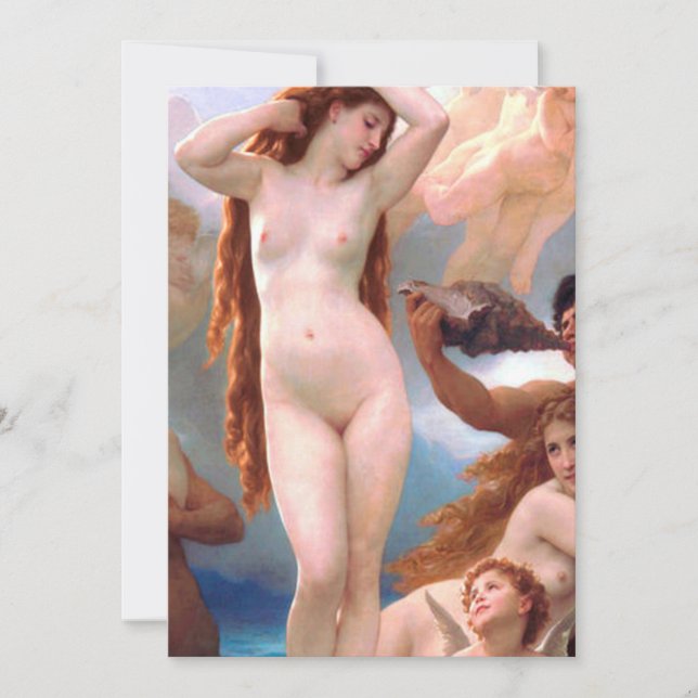William Bouguereau - The Birth of Venus 1879 Invitation (Front)