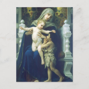 William Bouguereau-The Virgin, Jesus & St John Postcard