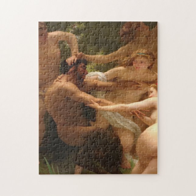 William Bouquereau - Nymphs and Satyr 1873 Jigsaw Puzzle (Vertical)