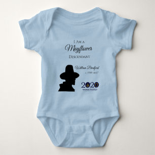 William Bradford Mayflower Baby Bodysuit
