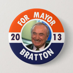 William Bratton for NYC Mayor in 2013 7.5 Cm Round Badge