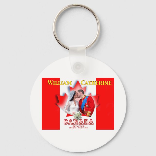 William & Catherine Canada Royal Tour Commemoratio Key Ring (Front)