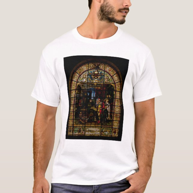 William Caxton Showing his First Printed Book T-Shirt (Front)
