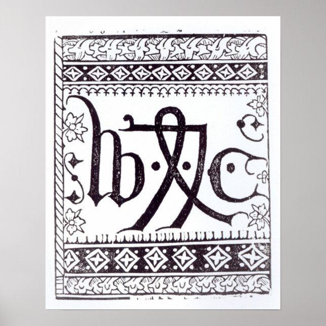 William Caxton's  Print Mark (Front)