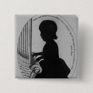 William Crotch Playing the Organ 15 Cm Square Badge