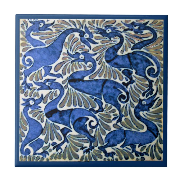 William * De Morgan Fantastic Ducks | Tile (Front)
