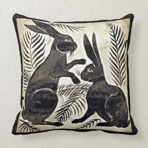 William De Morgan Rabbits Cushion