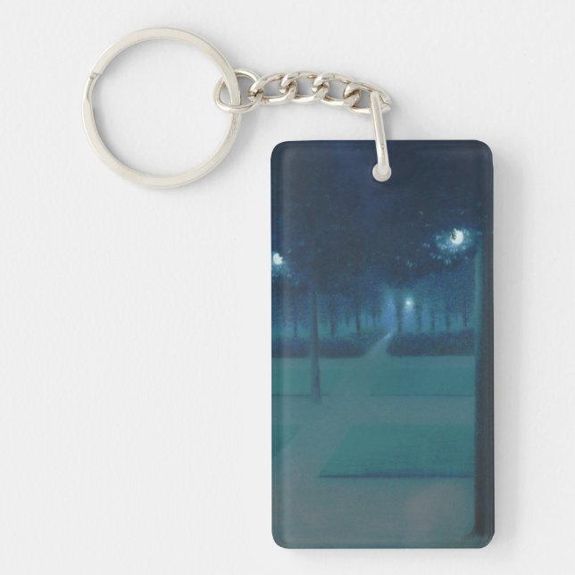 William Degouve de Nuncques - Parc Royal, Brussels Key Ring (Front)