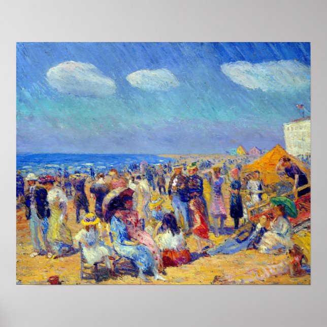 William Glackens Crowd at the Seashore Poster (Front)
