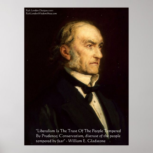 William Gladstone "Liberals & Conservative" Poster (Front)