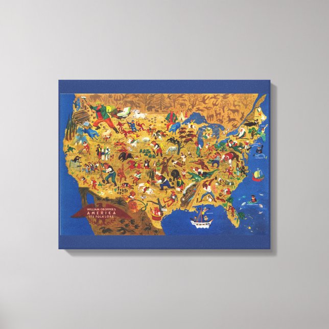 William Gropper's America - Cartoon Folklore Canvas Print (Front)