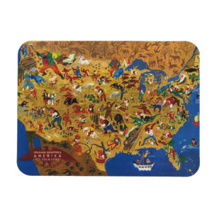 William Gropper's America - Cartoon Folklore Magnet