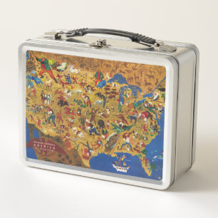 William Gropper's America - Cartoon Folklore Metal Lunch Box