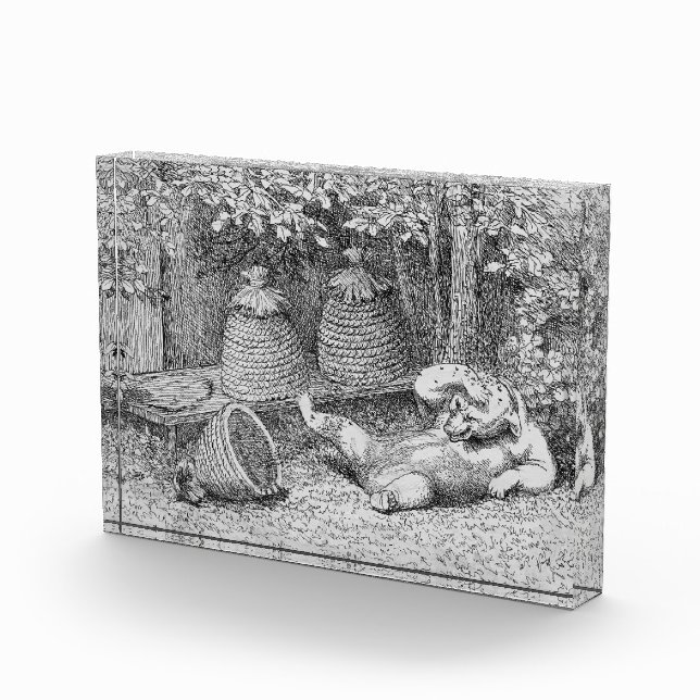 William H. Beard - Bear Stung by Bees Photo Block (Right)