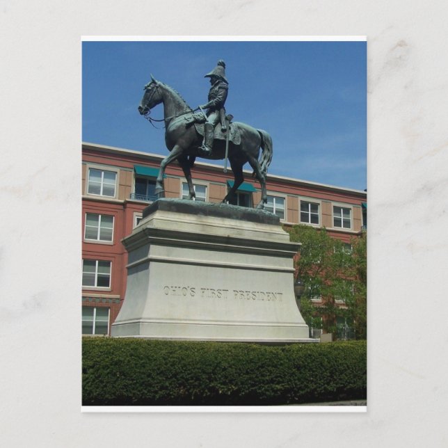 William Henry Harrison statue Postcard (Front)