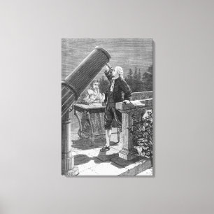 William Herschel Discovers the Planet Uranus Canvas Print