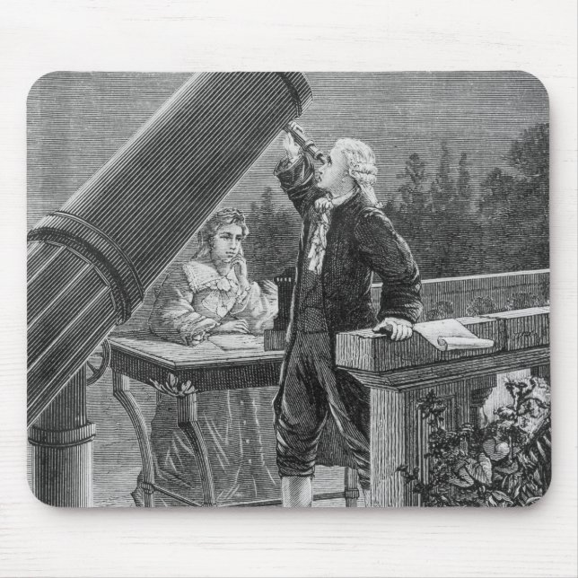 William Herschel  Discovers the Planet Uranus Mouse Pad (Front)