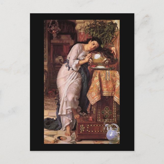 William Holman Hunt Isabella and the Pot of Basil Postcard (Front)