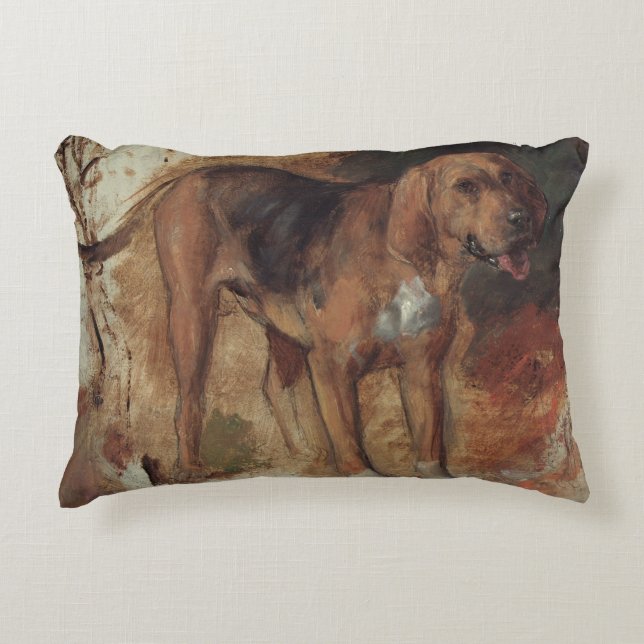William Holman Hunt - Study of a Bloodhound Decorative Cushion (Front)