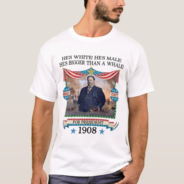 William Howard Taft 1908 Campaign Mens Light Shirt (Front)