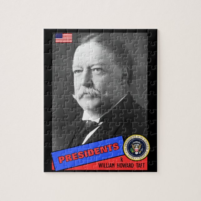 William Howard Taft Baseball Card Jigsaw Puzzle (Vertical)