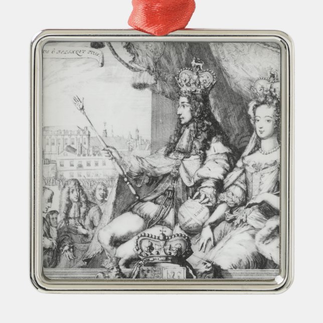 William III  and Mary II Metal Tree Decoration (Front)
