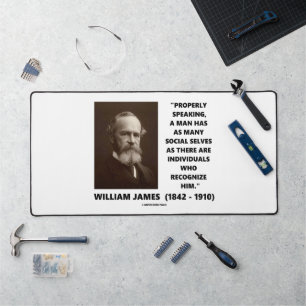 William James Many Social Selves Quote Desk Mat