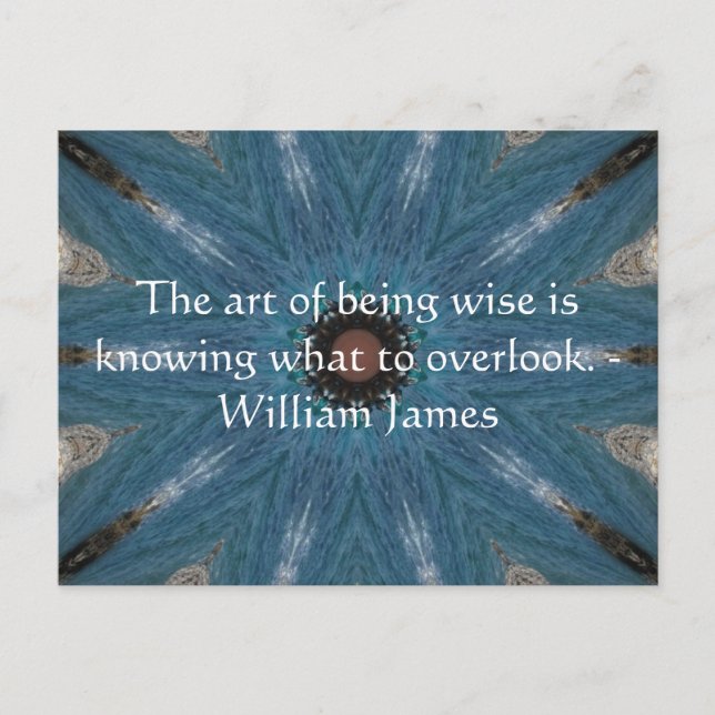 William James Quote With Primative Tribl Design Postcard (Front)