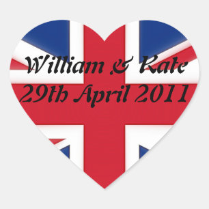 William & Kate - 29th April 2011 Heart Sticker