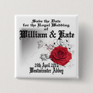 William & Kate Royal Wedding Collectibles Souvenir 15 Cm Square Badge