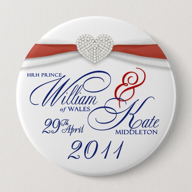 William & Kate - Royal Wedding Commemorative Pin (Front)