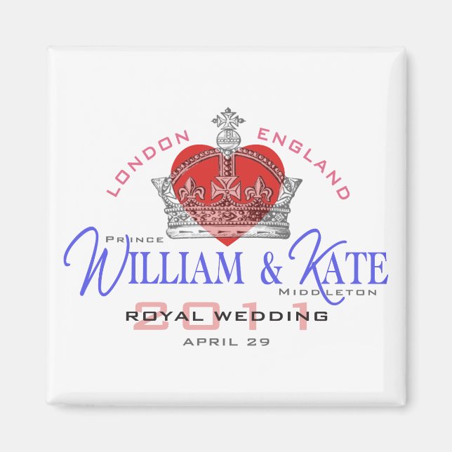 William & Kate Royal Wedding Magnet (Front)