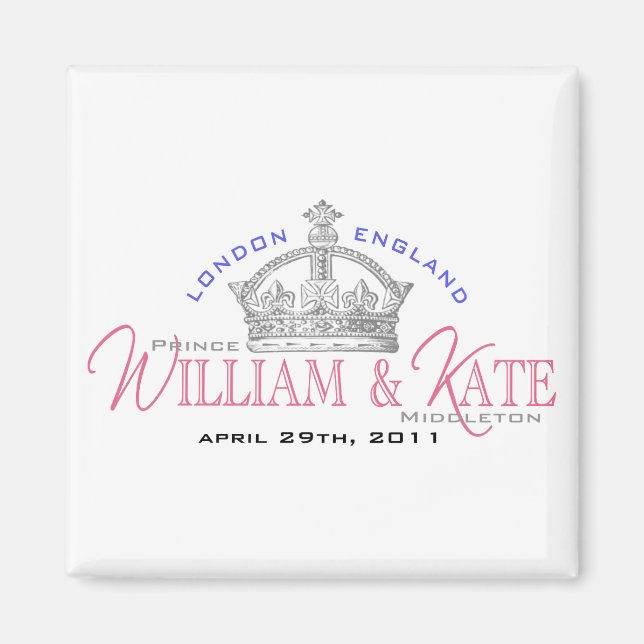 William & Kate Royal Wedding Magnet (Front)