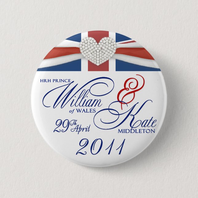 William & Kate Wedding Commemorative Keepsake Pin (Front)