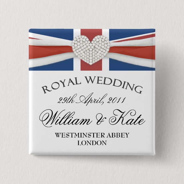 William & Kate Wedding Commemorative Keepsake Pin (Front)