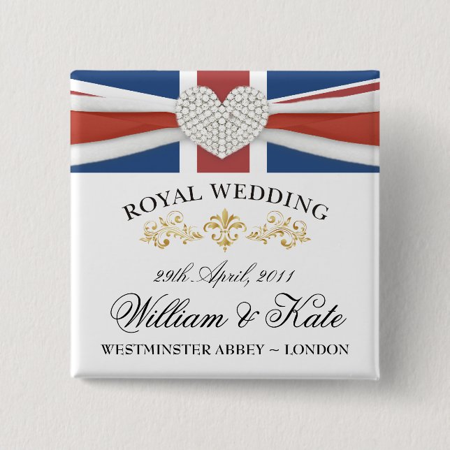 William & Kate Wedding Souvenir Pins (Front)